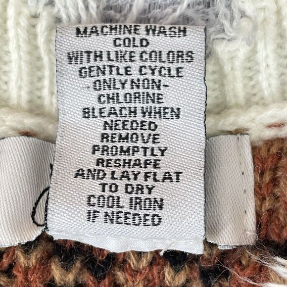 Just Polly NY Teddy Bear Sweater Women's Medium V-Neck Fray Frilly Knit - Picture 6 of 14